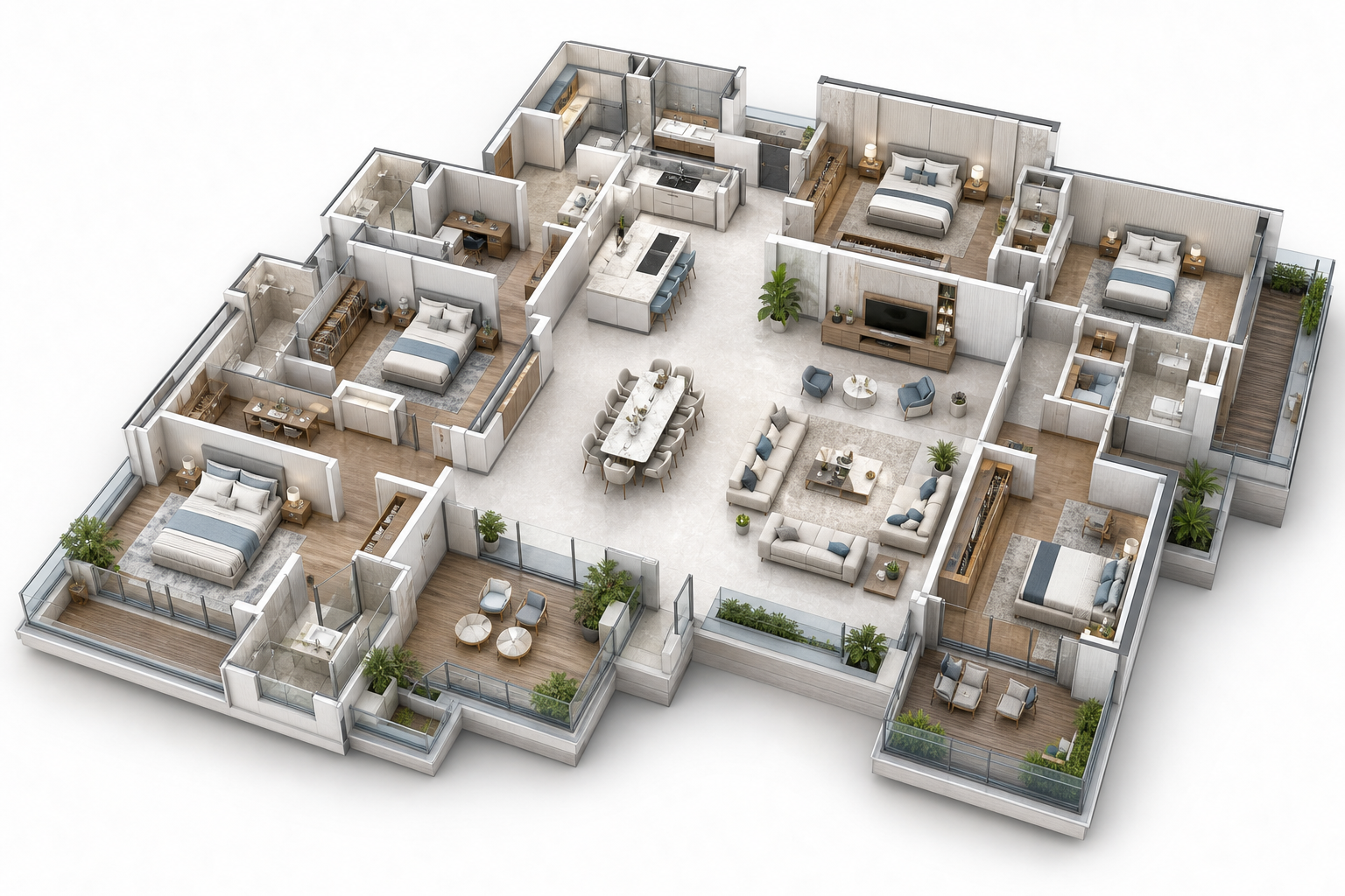 Blurred preview of Trident Lake Park 4 BHK plus servant floor plan